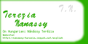 terezia nanassy business card